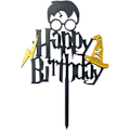 Miniatyrbilde 1 av 5: Harry Potter trollmannsskole tema kakepynt Gratulerer med dagen kakepynt plukk for magisk temafestutstyr