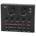 Miniatyrbild 1 av 5: V8 Ljudkort Audio Set Interface Extern USB Live Mikrofon Ljudkort Bluetooth Funktion För Co