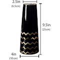 Miniatyrbillede 2 af 5: 25cm Blomster Vase Sort Guld Keramisk Høj Design Dekorative Vas Til Hjem, Fest, Bryllups Midtpunkt