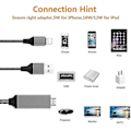 Miniatyrbillede 5 af 5: [Apple MFi Certificeret] Lightning til HDMI Kabeladapter Kompatibel med iPhone, 1080p Digital Synkroniseringsskærm Lyd & Video Adapter med Opladningsport Stik