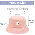 Miniatyrbillede 2 af 5: Børne Solhat Smil Ansigt Spand Hat til Piger Drenge Sommer Solbeskyttelse Bomuld Unisex Strand Cap