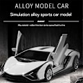 Pikkukuva 2 / 5: 1:36 Lamborghini Simulaatio Salaman Alumiininen Automalli Pojan Ovet Avautuvat Takaisin Vetovoima Lasten