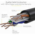 Miniatyrbilde 5 av 5: Cat6 Ethernet-kabel - 50 fot - Grå - Patchkabel - Formet Cat6-kabel - Lang nettverkskabel - Ethernet-ledning - Cat 6-kabel - 50 fot (c6
