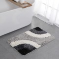 Miniatyrbilde 3 av 5: Badematte, absorberende sklisikker mikrofiber dusjmatte 50x80cm maskinvaskbar baderomsmatte