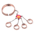 Miniatyrbilde 3 av 5: Animasjon Ladybug Reddy Jente Ring Armbånd Sett Katt Klo Og Hund Klo Element Ring Åpning Lukking Armbånd Gave Til Barn-