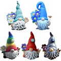Pikkukuva 2 / 5: Taika Puutarha Gnome Resin Statue Keräilyhahmo Miniatyyri Puutarha Tomtes Klassinen Keramiikka Kasvoton Nuken Koristeet Koti Sisustus (5 Väriä, 1.