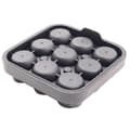Återanvändbar isform med rosdesign, 9-facks isbitsform Black
