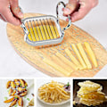 Miniatyrbillede 5 af 5: Kartoffelskærer, 5 i 1 rustfrit stål kartoffel frugt skærer chipper chopper maker, rustfrit stål æblekerne skærer pærer