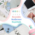 Miniatyrbillede 3 af 5: 4 stk. Macaron mobiltelefonskærmrens, Macaron mobiltelefonskærmklud, telefonskærmrenser, bærbar mobiltelefonskærmklud vedhæng nøglering