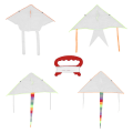 Miniatyrbilde 1 av 2: 4 sett blanke polyesterdrager med dragesnor DIY dragebyggesett for barn
