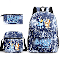 Pikkukuva 1 / 2: Bluey kolmiosainen koululaukku Starry Black 3