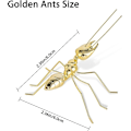 Miniatyrbillede 3 af 5: Guld Dyrefigurer Mini Myre Statue, Havekunst Messing Dekoration Dyr og Insekter, Hjem Hylder Dekoration Accenter Metal Myrer, Til Skrivebord, Spisebord, Tekop