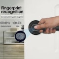 Miniatyrbilde 3 av 5: Fingeravtrykk Elektronisk Dørlås Biometrisk Dørhåndtak Med Nøkler Sikkerhet A