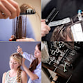 Miniatyrbild 5 av 5: 3 storlekar Premium Highlighter Kam Set Professionell Flätad Styling W/ Rat Tail Kam (svart)
