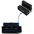 Miniatyrbillede 2 af 5: 2 stk. Usb 3.0 20 Pin Til Fe L Turn 90 De Right Adapter Board Til Mboard ( An