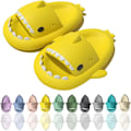 Miniatyrbillede 2 af 5: Tegneserie Haj Flip Flops, Skridsikre Tykke-Sålede Strand Flip Flops, Hurtigtørrende Sjove Pool Sandaler yellow 42/43