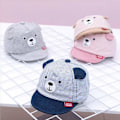 Miniatyrbild 4 av 5: Justerbar sommar baby kepsar mjuk bomull tecknad björn tryck pojkar flickor utomhus casual baseball keps solhatt 3