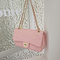 Miniatyrbillede 1 af 5: Enkelt skulder crossbody kæde taske camellia dametaske sort pink