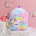 Miniatyrbild 4 av 5: Kawaii skolryggsäck flickor ryggsäck regnbåge bok väska söt skolväska laptop resväska (lila)