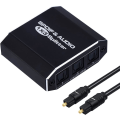 Miniatyrbilde 1 av 5: Digital optisk lydsplitter 1x3, Spdif Toslink optisk fiber lydsplitter 1 inn 3 ut aluminium