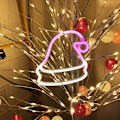 Miniatyrbillede 5 af 5: Julepynt Smuk Neon Skilt LED Julemand Hat Neon Lys Juleaften Dekoration Lys USB Drevet Til Soveværelse Vægge Dekorationer (ingen Batteri) 1 stk)