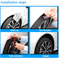 Miniatyrbilde 3 av 5: Universal Fender Flare Bilhjul Øyenbryn Beskytter Leppe Hjulbue Trim Bue Forlengere Dekorative Riper Sikker Gummi Tetningslist