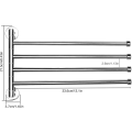 Miniatyrbild 3 av 5: Handduksstång 4 Svängbara Armar Handduksställ 180 Grader Rotation Rostfri Handduksräcke Väggmonterad Swivel Handduksställ Badrum Kök