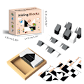 Pikkukuva 5 / 5: Luovat Piilotetut Palikat 3D-Puuhakokoelma Taaperoille Montessori-Sarja Esiopetus Väri- ja Muodonsovitus Aivopeli