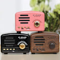 Pikkukuva 4 / 5: Kannettava Retro AM FM -tuki kortti vastaanotin - Mini Vintage Radio Stereolla Lyhytaalto Tasku USB Bluetooth Kaiutin