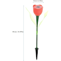 Miniatyrbilde 4 av 4: Solcelledrevne LED-lys Rose Lamp Light Ground Lights Solar Lanterns String Fairy Tale Light String Utendørs hagedekorasjoner for Patio Deck Yard Ga