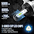Miniatyrbild 2 av 5: Kraftfull H4 LED-motorcykellampa, 2020 års uppgradering 3 sidor 360 graders COB H4