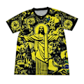 Miniatyrbild 1 av 2: Säsong 2425 Brasilien Kortärmad Fotbollströja Snabbtorkande Sportkläder Jesus of Brazil, Svart. S yellow M