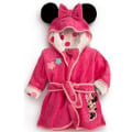 Miniatyrbild 1 av 4: Barnens Hooded Badrock Mickey Minnie Dressing Gown Sovkläder Nattkläder Pyjamas