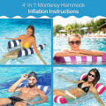 Miniatyrbild 4 av 4: Uppblåsbara poolflottörer för vuxna, poolflottörer, simhängmatta, 2-pack uppblåsbara pooler