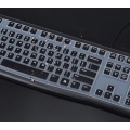 Miniatyrbillede 4 af 5: Tastaturdæksel til Logitech K120 & Mk120 kablet tastatur, ultratyndt Logitech Mk120 & K120 tastaturbeskytter - sort