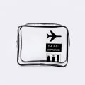 Miniatyrbild 2 av 4: Transparent Toalettsäck - 2 St Flygplansgodkända Transparenta Väskor - Vätskeförvaring - Transparent Unisex Toalettsäck, Svart