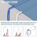 Miniatyrbillede 5 af 5: Ethernet Kabel 50m, Cat6 Ekstra Lang Flad Internet Kabel 50 Meter, Højhastigheds Netværkskabel Hvid, Rj45 Stik Lan Kabel Kompatibel