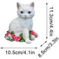 Miniatyrbillede 2 af 5: Dekorativ Havekat Statue Kunst Harpiks Kat Statue Græs Ornament