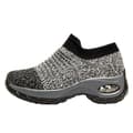 Fleksibel Ortopedisk Sko Elegante Elastiske Slip-on Flate Sko for Kvinner Mesh Overdel Pustende Joggesko Gray 35