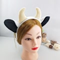 Miniatyrbilde 2 av 5: Ku-kostyme Sett med Ku-ører Hodebånd, Ku-hale, Nese og Sløyfe for Halloween / Bursdag / Jul / Cosplay Festdekorasjoner