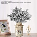 Miniatyrbild 2 av 5: Gyllene silver konstgjorda blommor heminredning bukett falska växter jul