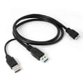 Miniatyrbilde 1 av 4: XJ-En Micro USB B 3.0 Y-type harddisk-kabel, svart.