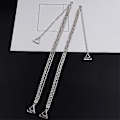 Miniatyrbillede 3 af 4: Rhinestone BH-stropper Usynlig Skulderstropper Justerbar Anti-Slip BH-bælte Til BH-toppe Kjole Kvinder Piger, Sølv (xiatian)