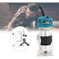 Miniatyrbilde 3 av 3: Enhånds fres 3000w elektrisk høvel aluminiumlegering materiale multifunksjonell fres egnet for håndverk gravering, bue trimming(grønn)