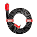 Miniatyrbillede 5 af 5: Fladt Hdmi-kabel [4m ledning] lige/vinklede tv-stik Ultra High-speed 18gbps V2.0 understøtter 4k Hdr 60fps, Uhd 2160p/1080p, Sky