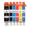Miniatyrbilde 1 av 4: 1 Sett med 6 blekkpatroner for å erstatte Canon PGI-580 & CLI-581 Kompatibel/ikke-OEM fra Go Inks (6 blekk)