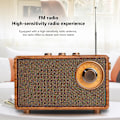 Miniatyrbillede 4 af 5: Retro FM Radio Bærbar Træ Bluetooth Radio Bas Højttaler Håndfri Mp3 Afspiller Understøtter Usb/tf Kort/aux Afspilning