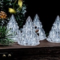 Miniatyrbillede 4 af 5: [3 Pak] Natlys Krystal Mini Juletræ Lys Flammeløs LED (Gult Lys)