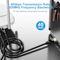 Pikkukuva 3 / 5: Kissa 8 Ethernet-kaapeli 40 jalkaa, sisä- ja ulkokäyttöön, nopea 40 gbps 2000 mhz Sftp-internetkaapeli kullatulla Rj45-liittimellä pelaamiseen