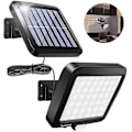 Miniatyrbillede 3 af 5: Solcellelamper til udendørs, 56 LED solcellelamper 120 Super Bright solcelle væglampe med bevægelsessensor, Ip65 vandtæt have sikkerhed